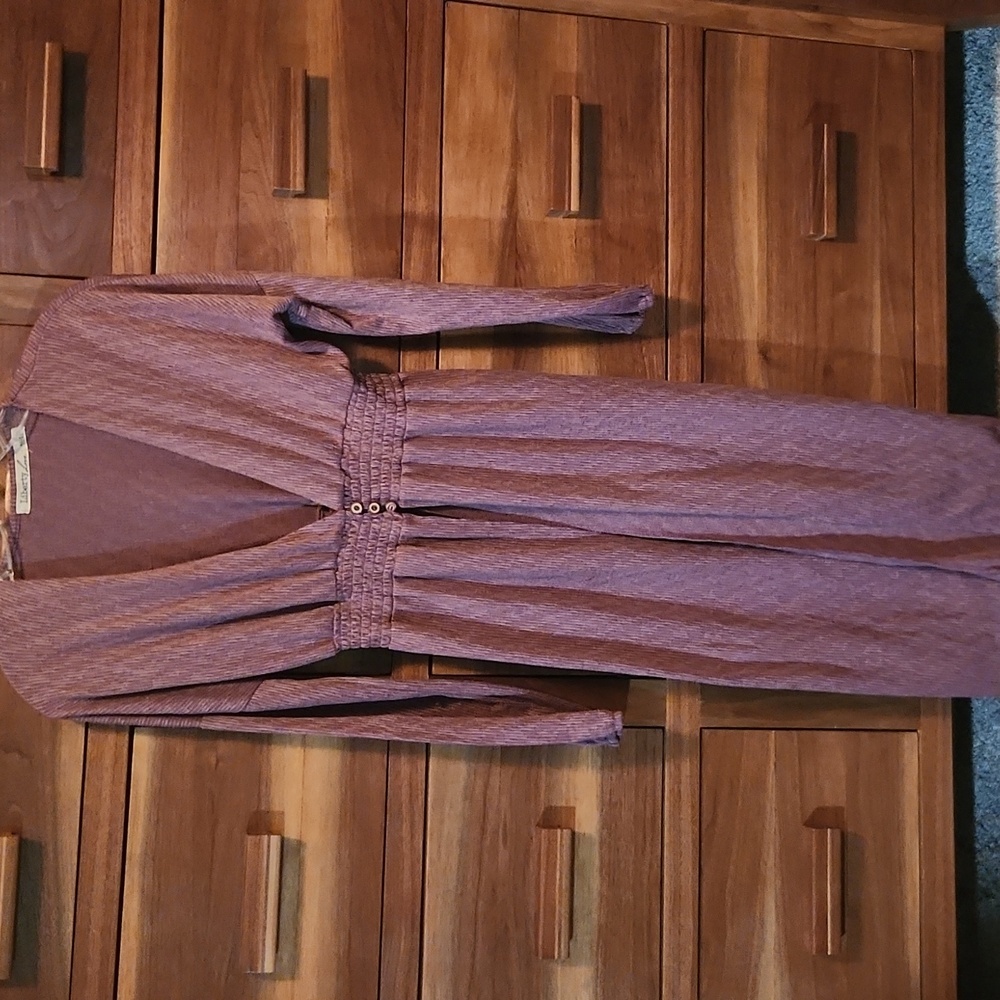 Liberty Love Purple Small Lightweight Empire Waist Long Cardigan Casual